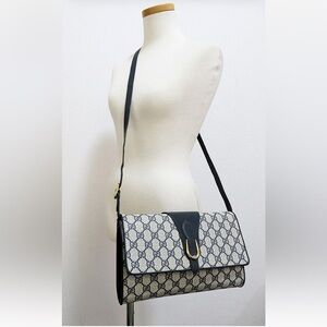 Gucci Monogram Black and Cream Crossbody Bag